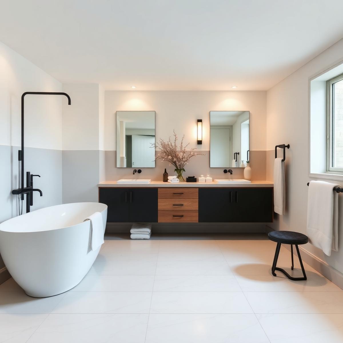 Verouderde badkamer met waterschade
